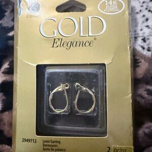 14K Gold Lever Earrings